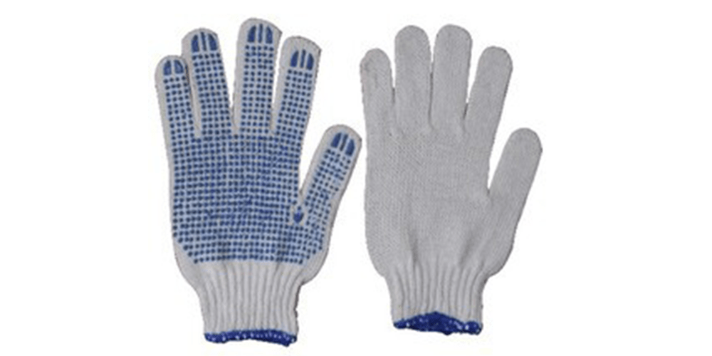Cotton Safety Dotted Hand Gloves