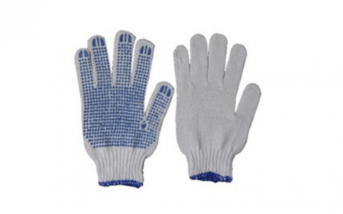 Cotton Safety Dotted Hand Gloves